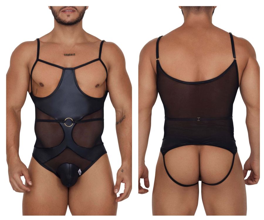 CandyMan 99670 Harness Bodysuit Color Black