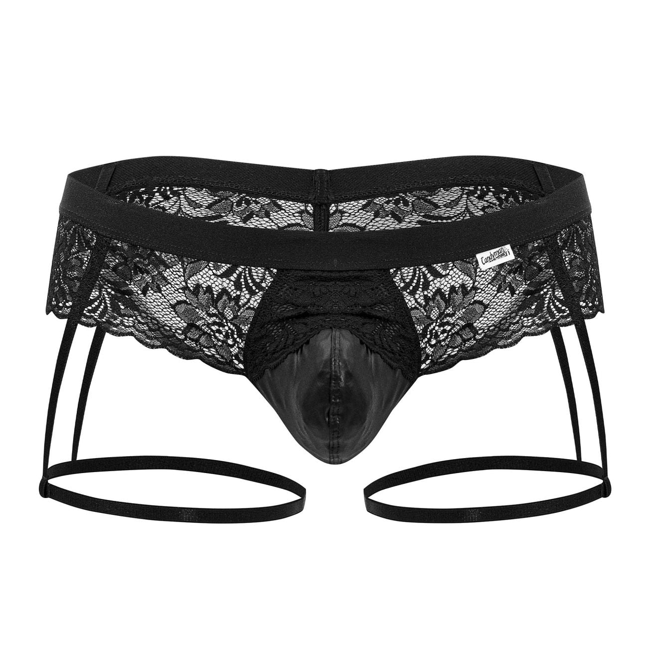 CandyMan 99717 Lace Garter Jockstrap Color Black