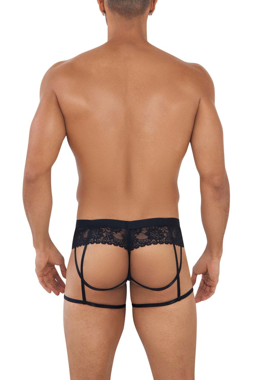 CandyMan 99717 Lace Garter Jockstrap Color Black