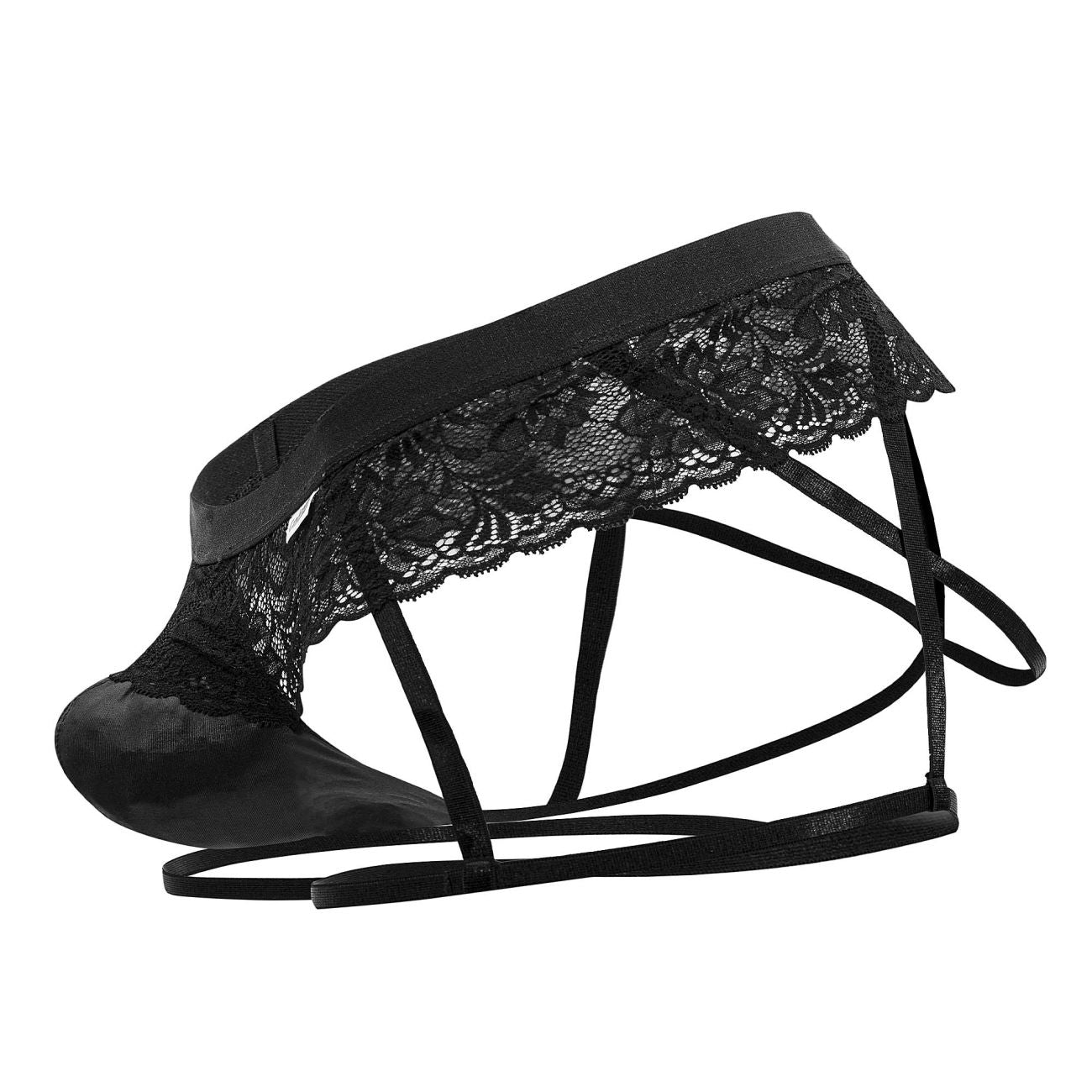 CandyMan 99717 Lace Garter Jockstrap Color Black