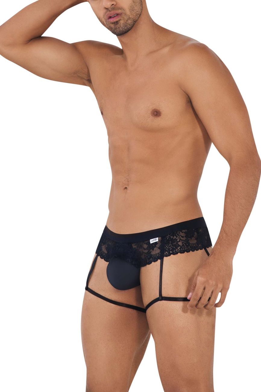 CandyMan 99717 Lace Garter Jockstrap Color Black