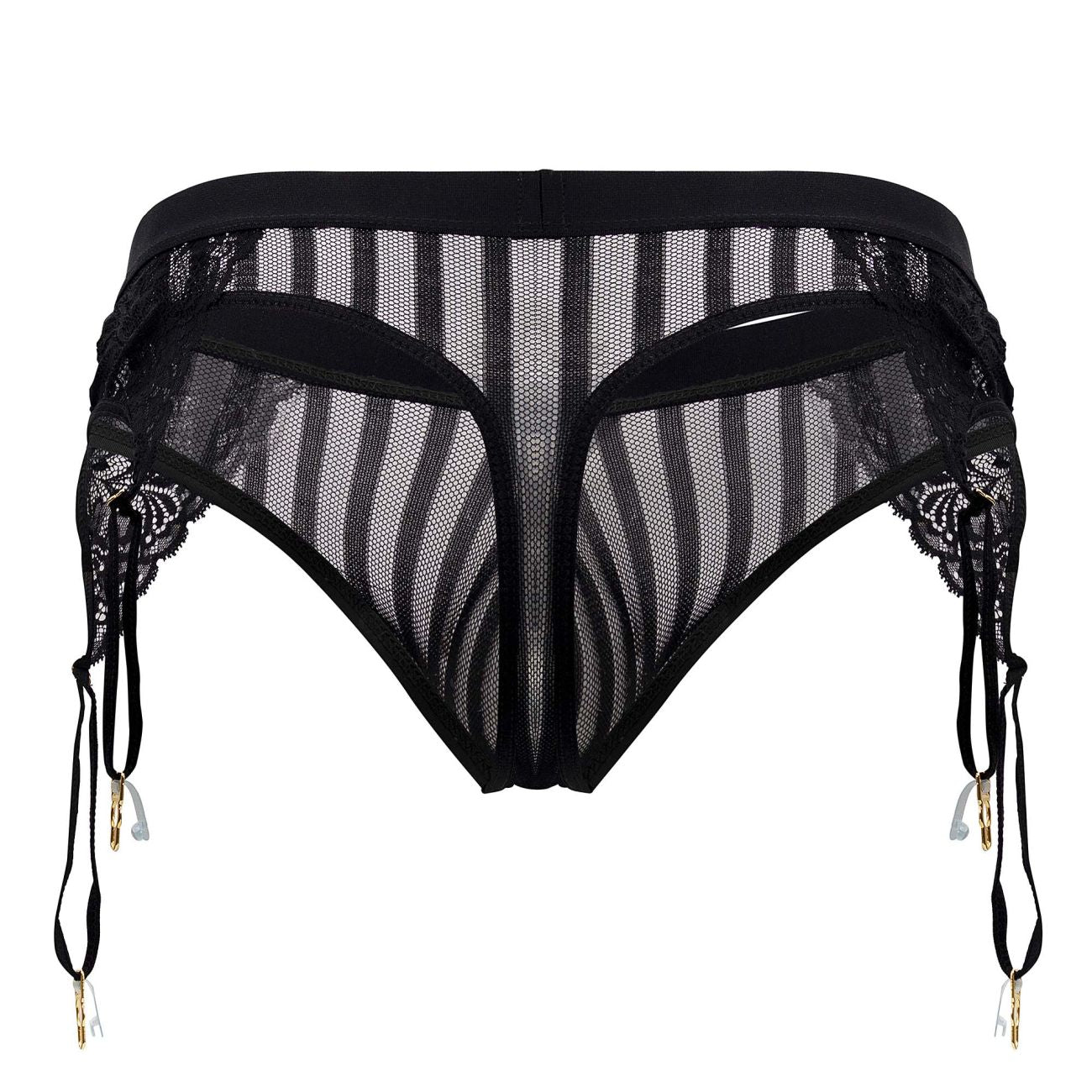 CandyMan 99766 Garter Thongs Color Black