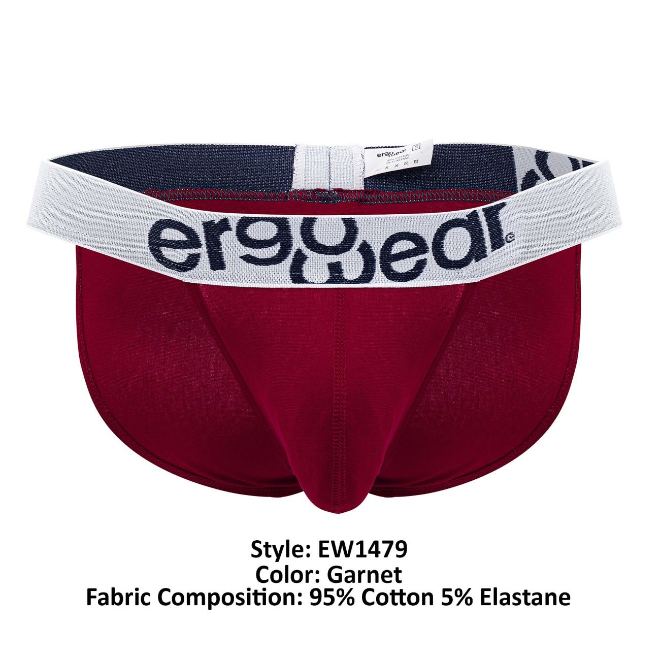 ErgoWear EW1479 MAX COTTON Bikini Color Garnet