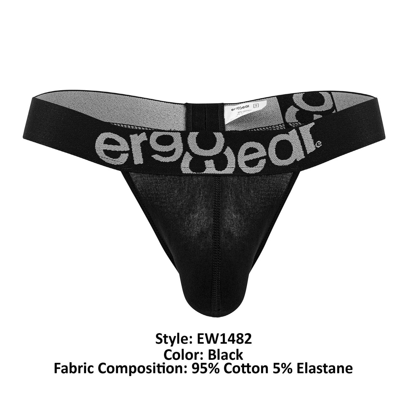 ErgoWear EW1482 MAX COTTON Thongs Color Black