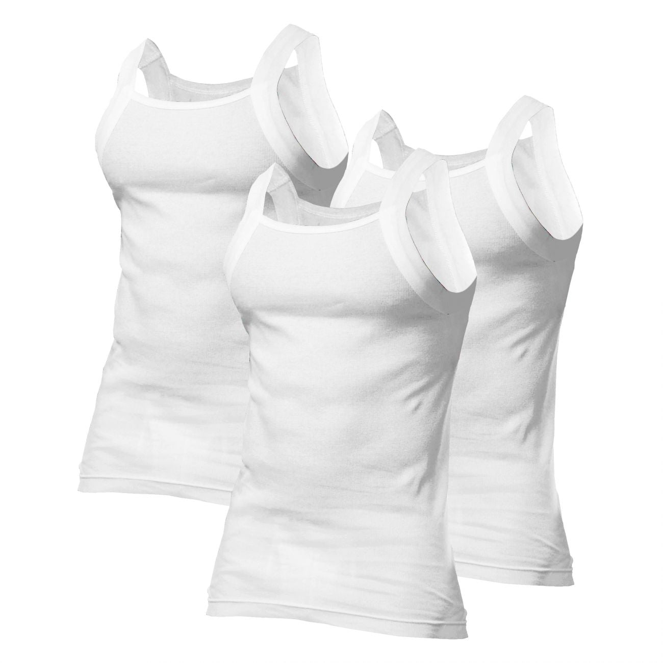 3PK Square Neck Tank Color White