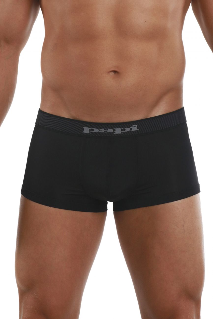 Cool2 2PK Solid-Print Brazilian Trunks Color Black-Gray