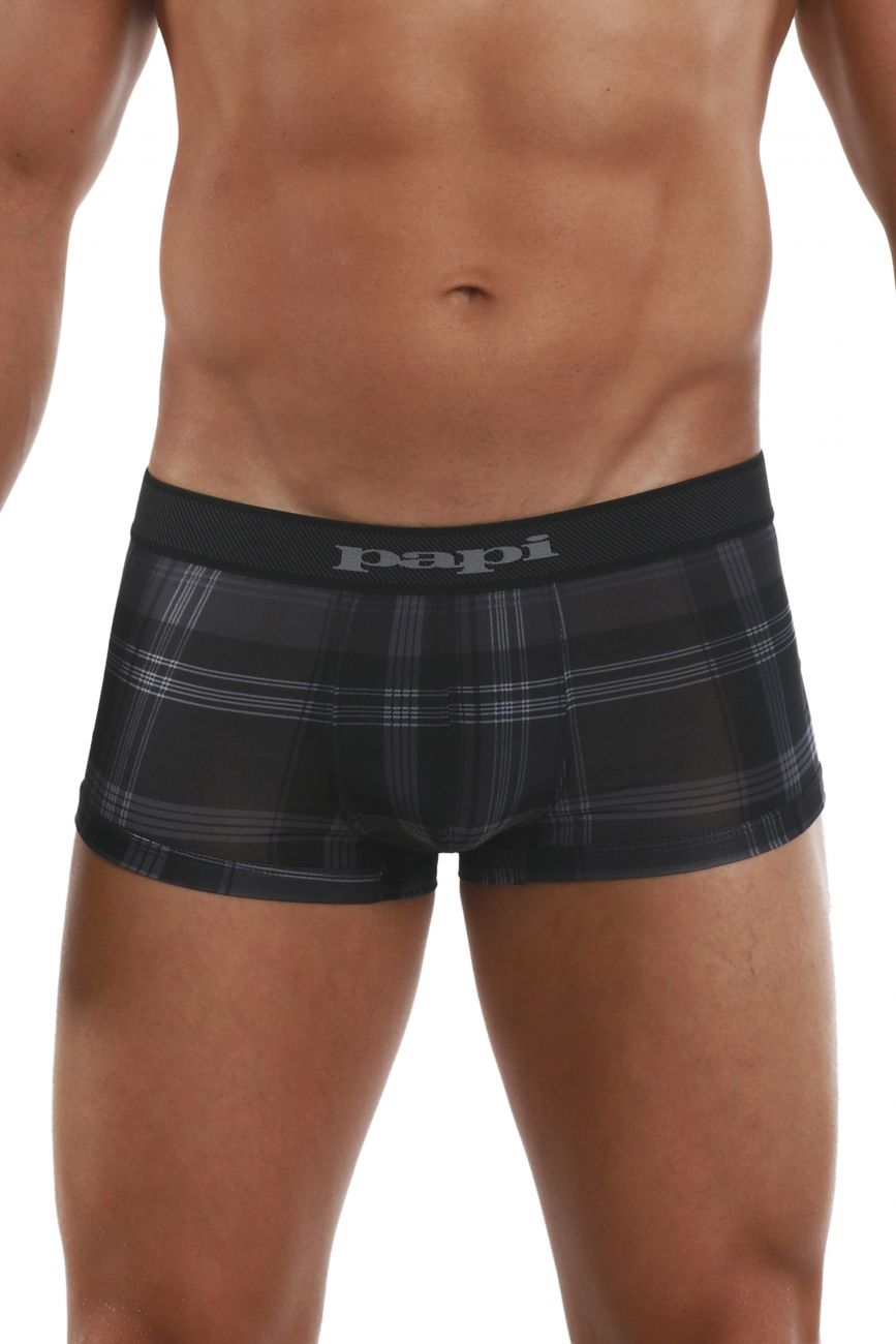 Cool2 2PK Solid-Print Brazilian Trunks Color Black-Gray