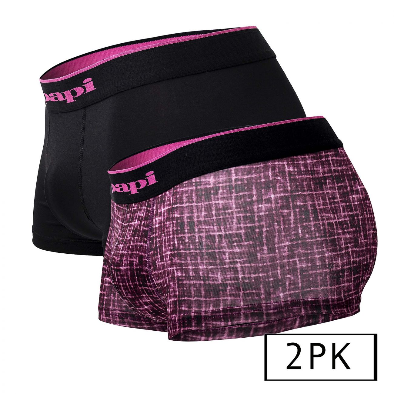 2PK Microflex Brazilian Trunks Color Berry-Texture