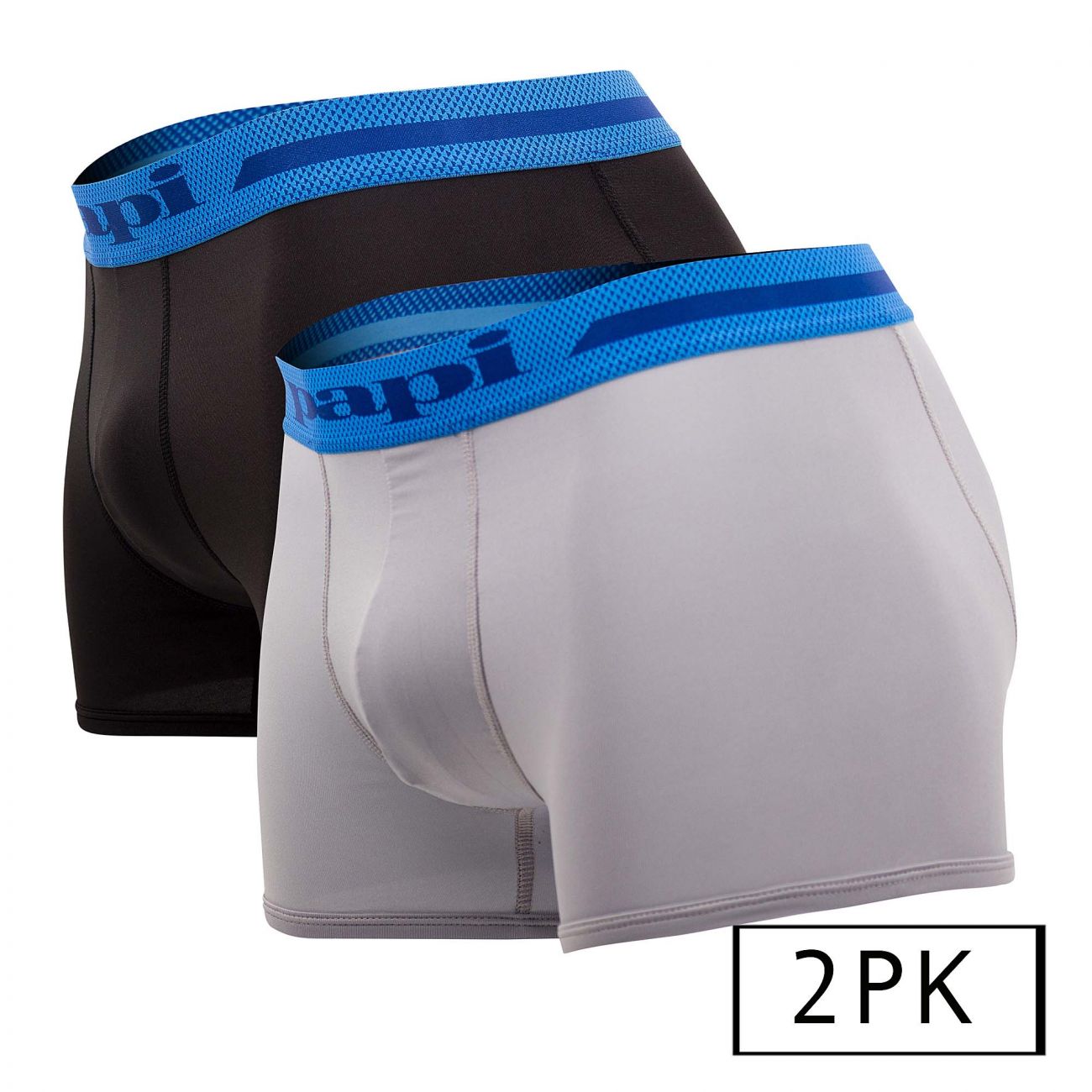 2PK Microflex Brazilian Trunks Color Alloy-Black