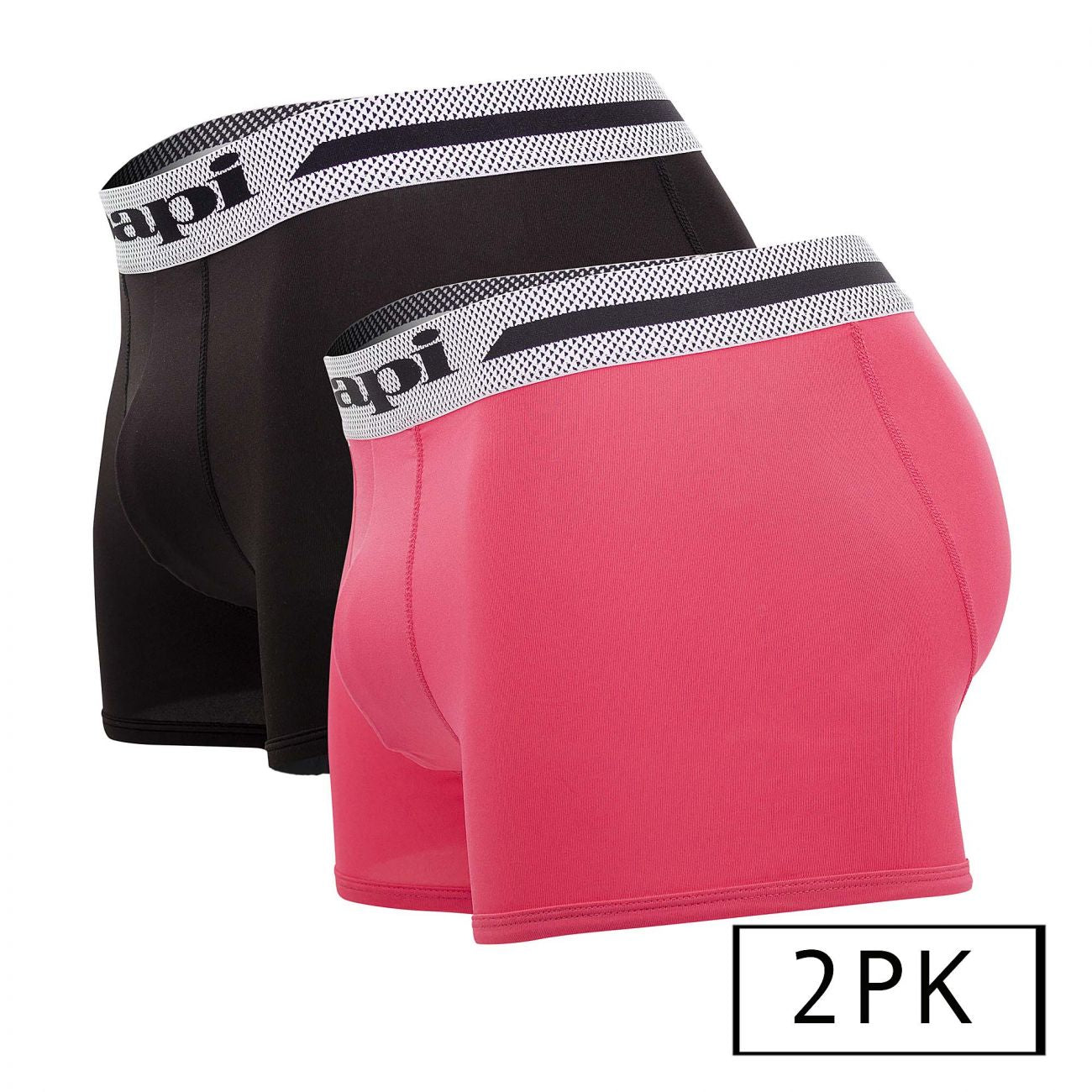 2PK Microflex Brazilian Trunks Color Pink-Black