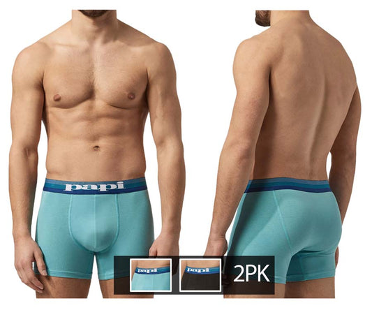 2PK Microflex Brazilian Boxer Briefs Color Turquoise-Black