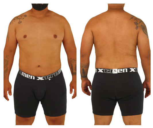 Plus Boxer Briefs Color Black (Larger Sizes-Up to 6XL)