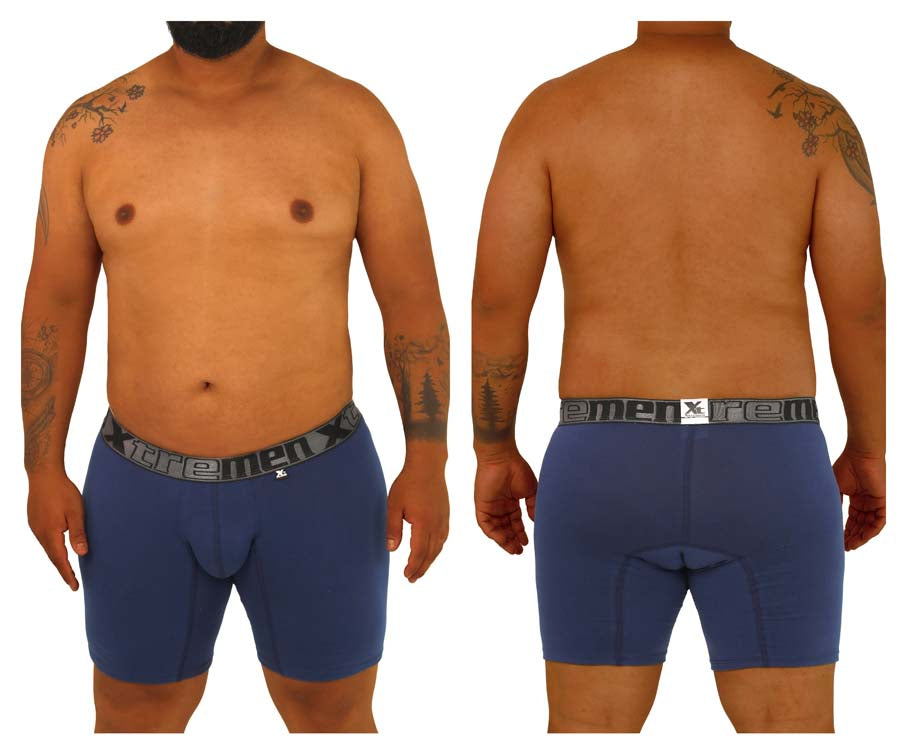 Plus Boxer Briefs Color Dark Blue (Larger Sizes-Up to 6XL)