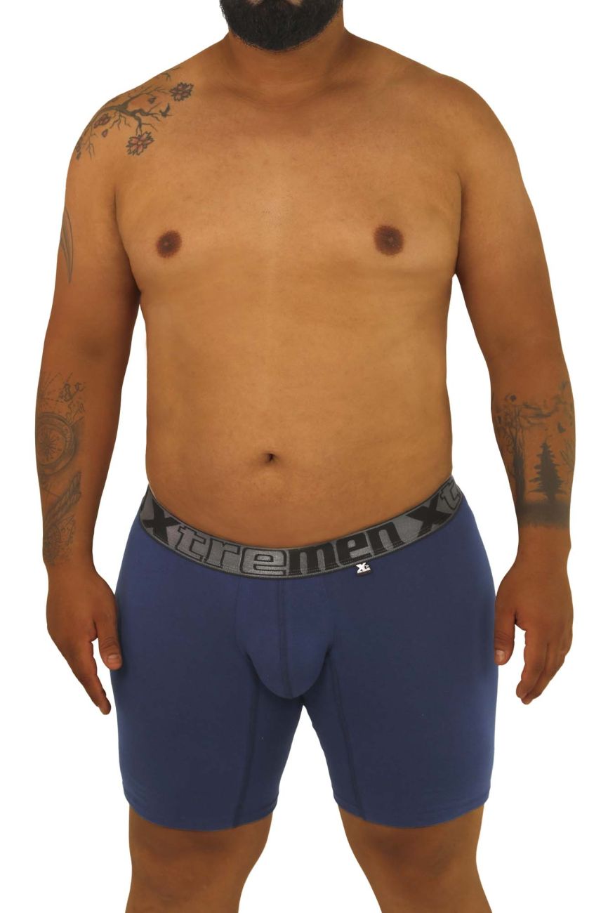 Plus Boxer Briefs Color Dark Blue (Larger Sizes-Up to 6XL)