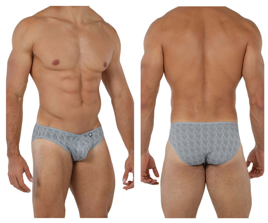 Microfiber Jacquard Briefs Color Gray