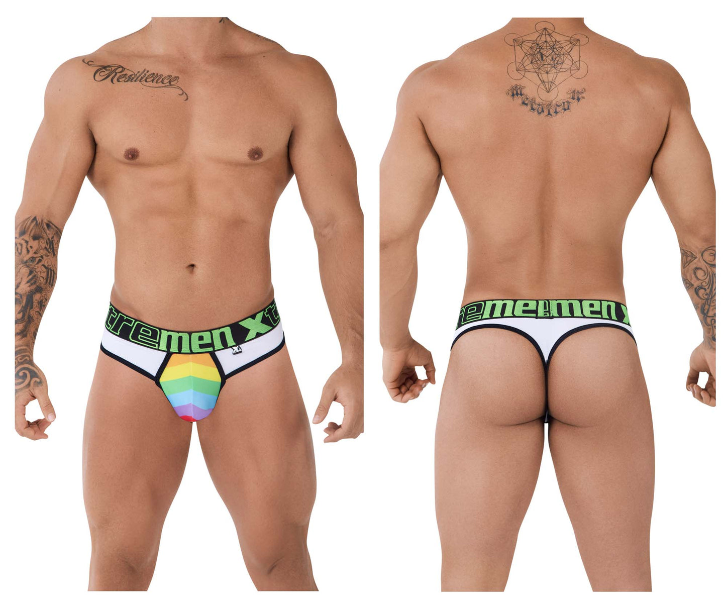 Microfiber Pride Thongs Color White