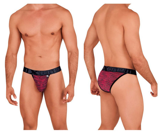 Xtremen 91098 Microfiber Mesh Bikini Color Red