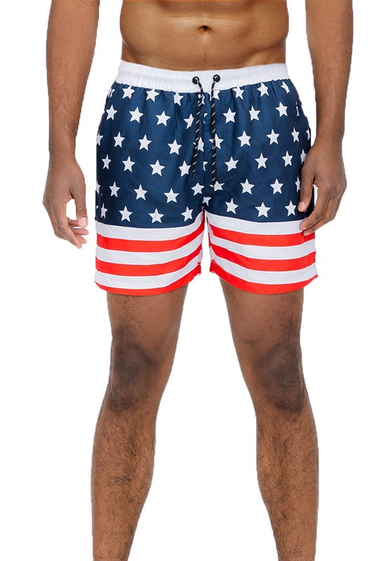 American/USA Flag Swim Shorts - Sizes Up To 3XL