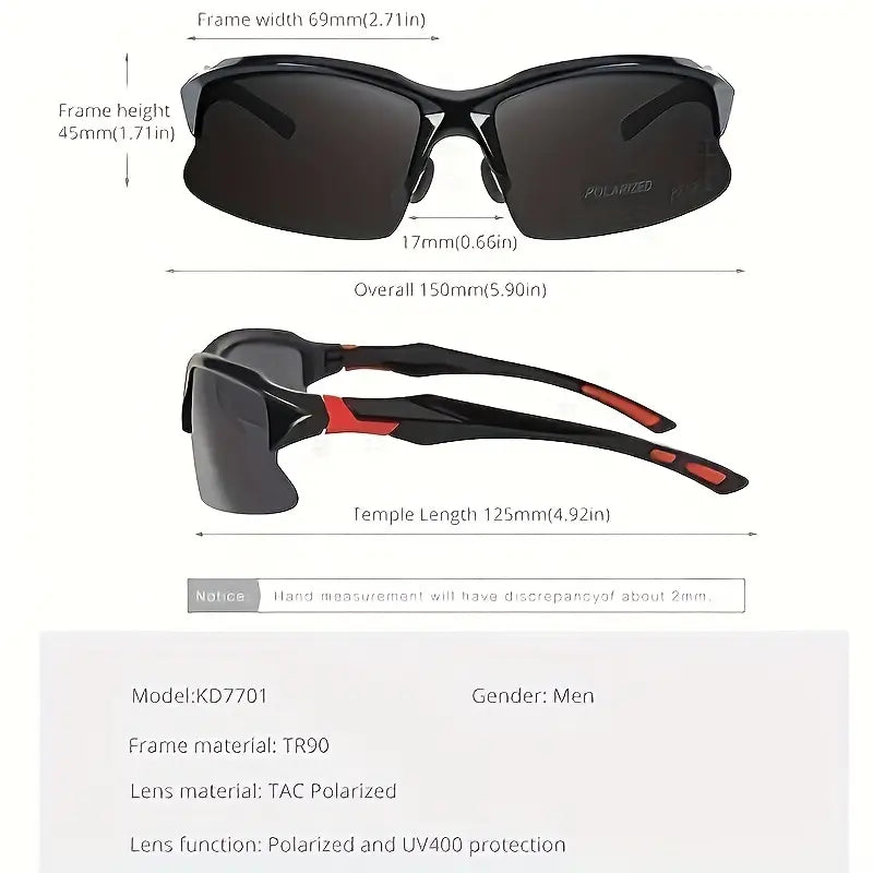 Men's Photochromic Polarized Sports Sunglasses